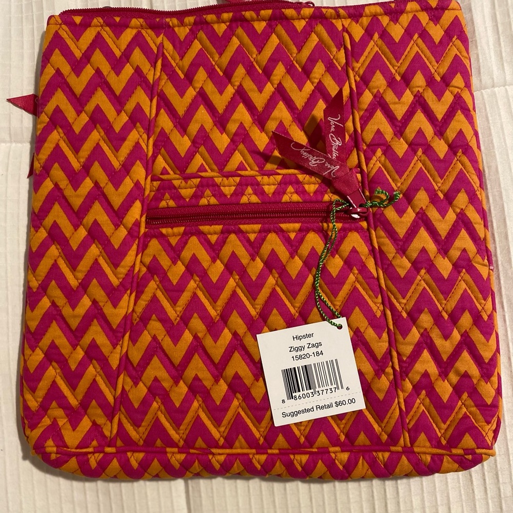 Vera Bradley Pink and Orange Cosmetic Bags with Chevron Pattern